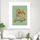 food fight by Alon Braier on GIANT ART - green mixed media