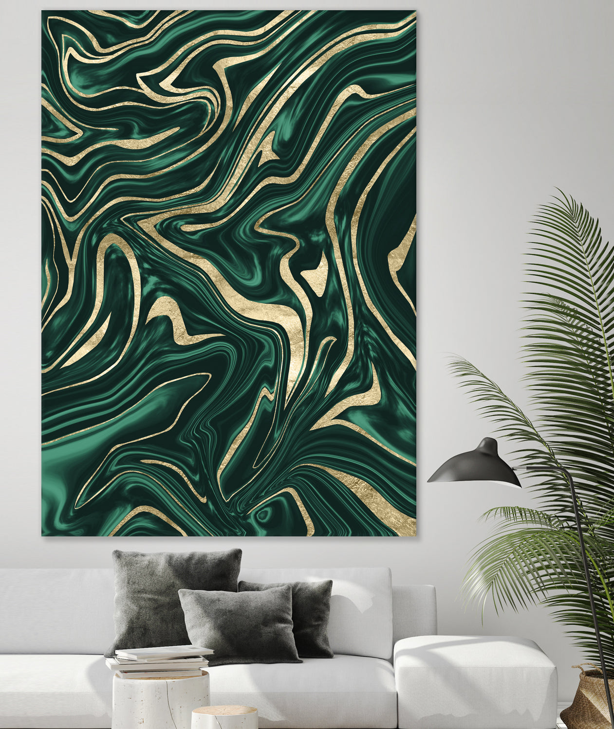 Emerald Green Black Gold Marble #1 #decor #art by Anita & Bella Jantz on GIANT ART - green digital painting