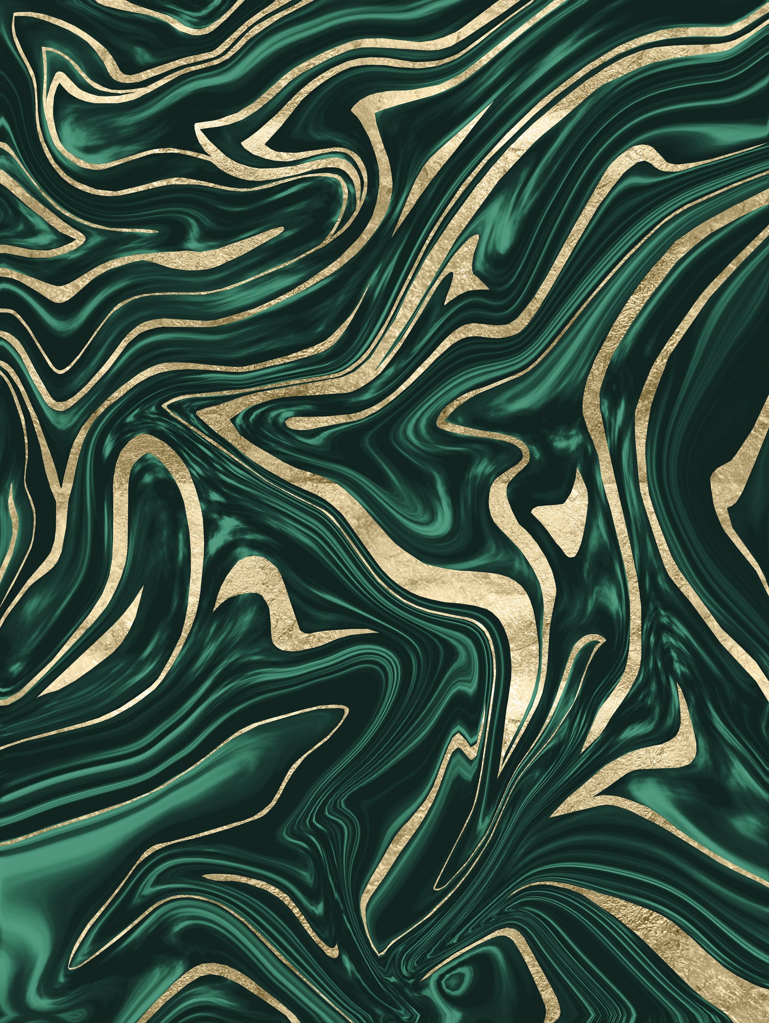 Emerald Green Black Gold Marble #1 #decor #art by Anita & Bella Jantz on GIANT ART - green digital painting