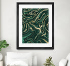 Emerald Green Black Gold Marble #1 #decor #art by Anita & Bella Jantz on GIANT ART - green digital painting