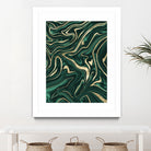 Emerald Green Black Gold Marble #1 #decor #art by Anita & Bella Jantz on GIANT ART - green digital painting