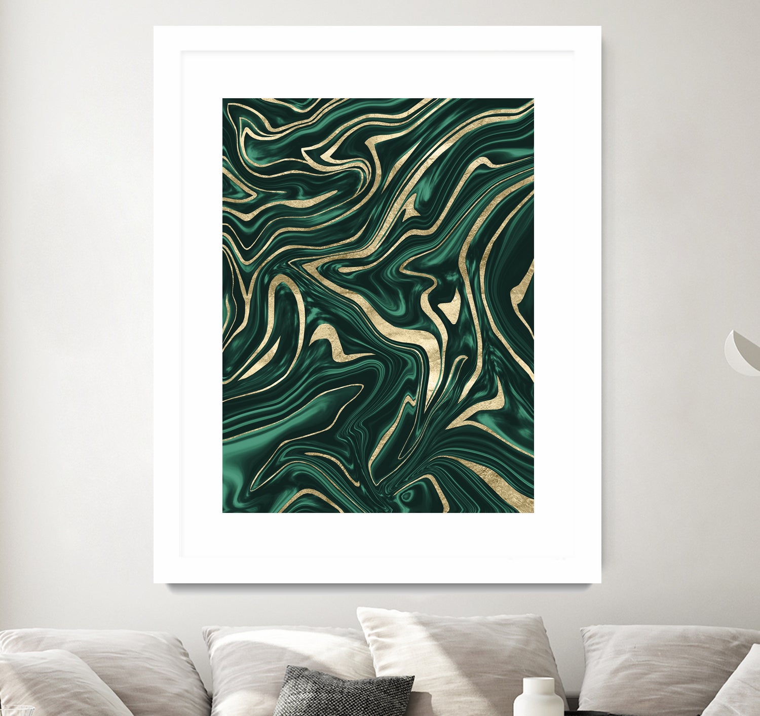 Emerald Green Black Gold Marble #1 #decor #art by Anita & Bella Jantz on GIANT ART - green digital painting