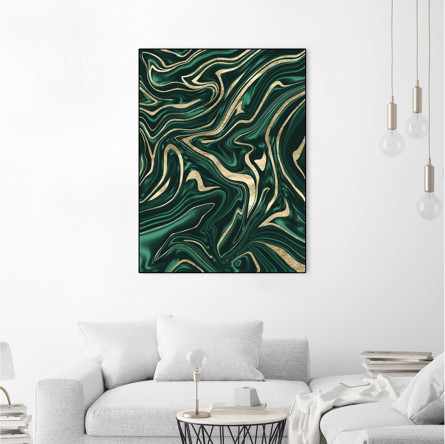 Emerald Green Black Gold Marble #1 #decor #art by Anita & Bella Jantz on GIANT ART - green digital painting