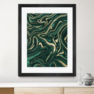 Emerald Green Black Gold Marble #1 #decor #art by Anita & Bella Jantz on GIANT ART - green digital painting