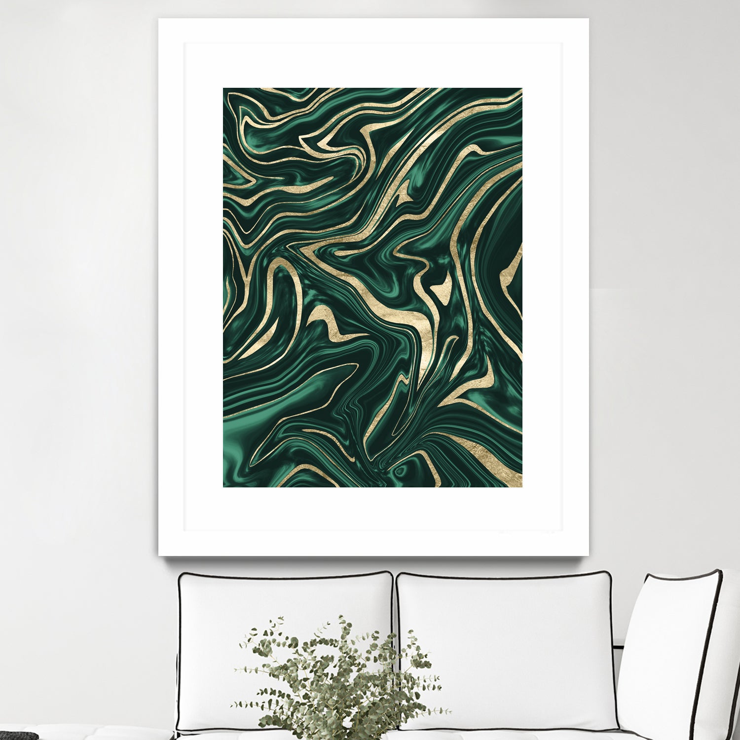 Emerald Green Black Gold Marble #1 #decor #art by Anita & Bella Jantz on GIANT ART - green digital painting