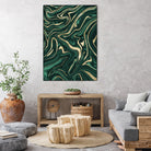 Emerald Green Black Gold Marble #1 #decor #art by Anita & Bella Jantz on GIANT ART - green digital painting