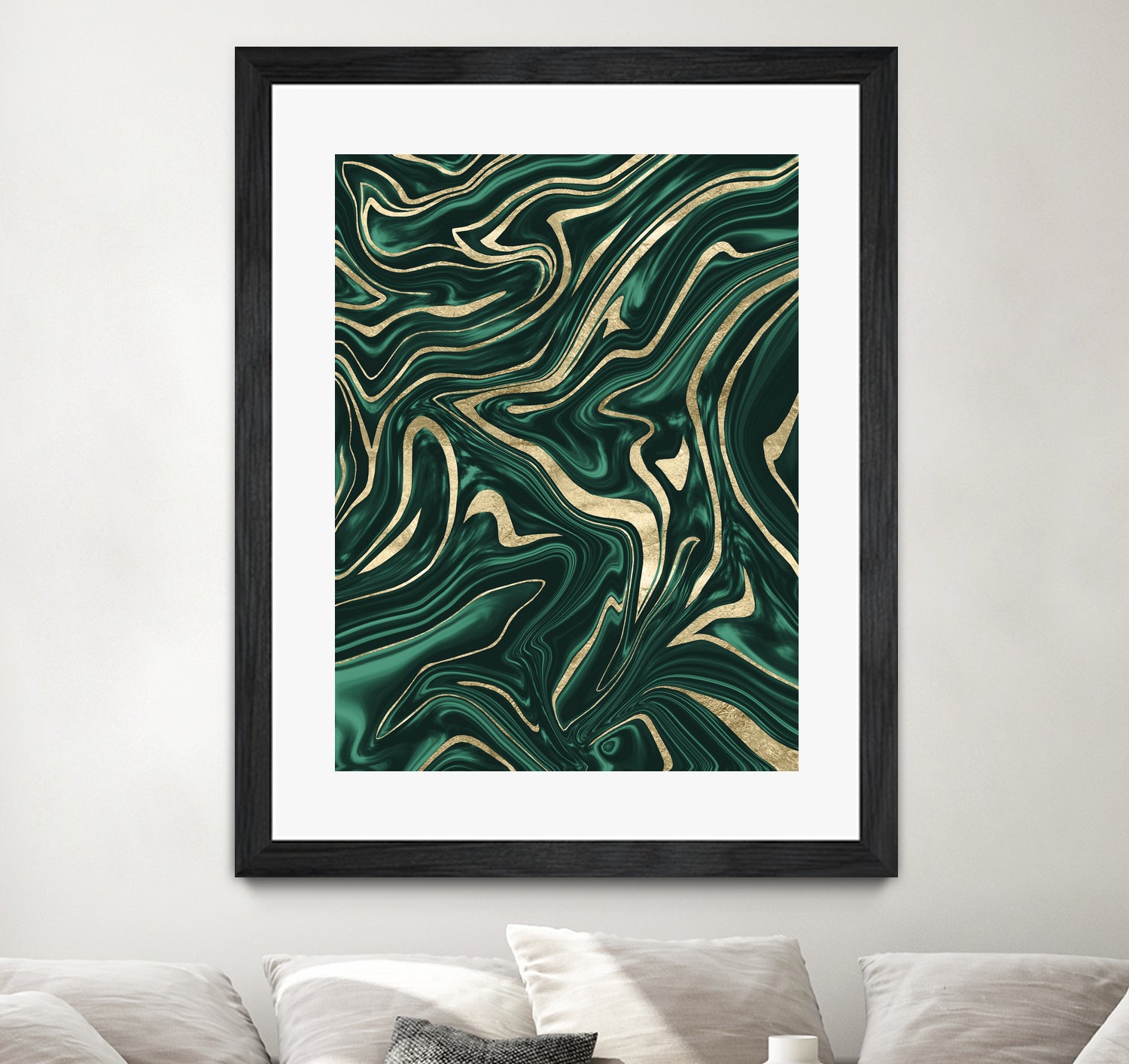 Emerald Green Black Gold Marble #1 #decor #art by Anita & Bella Jantz on GIANT ART - green digital painting