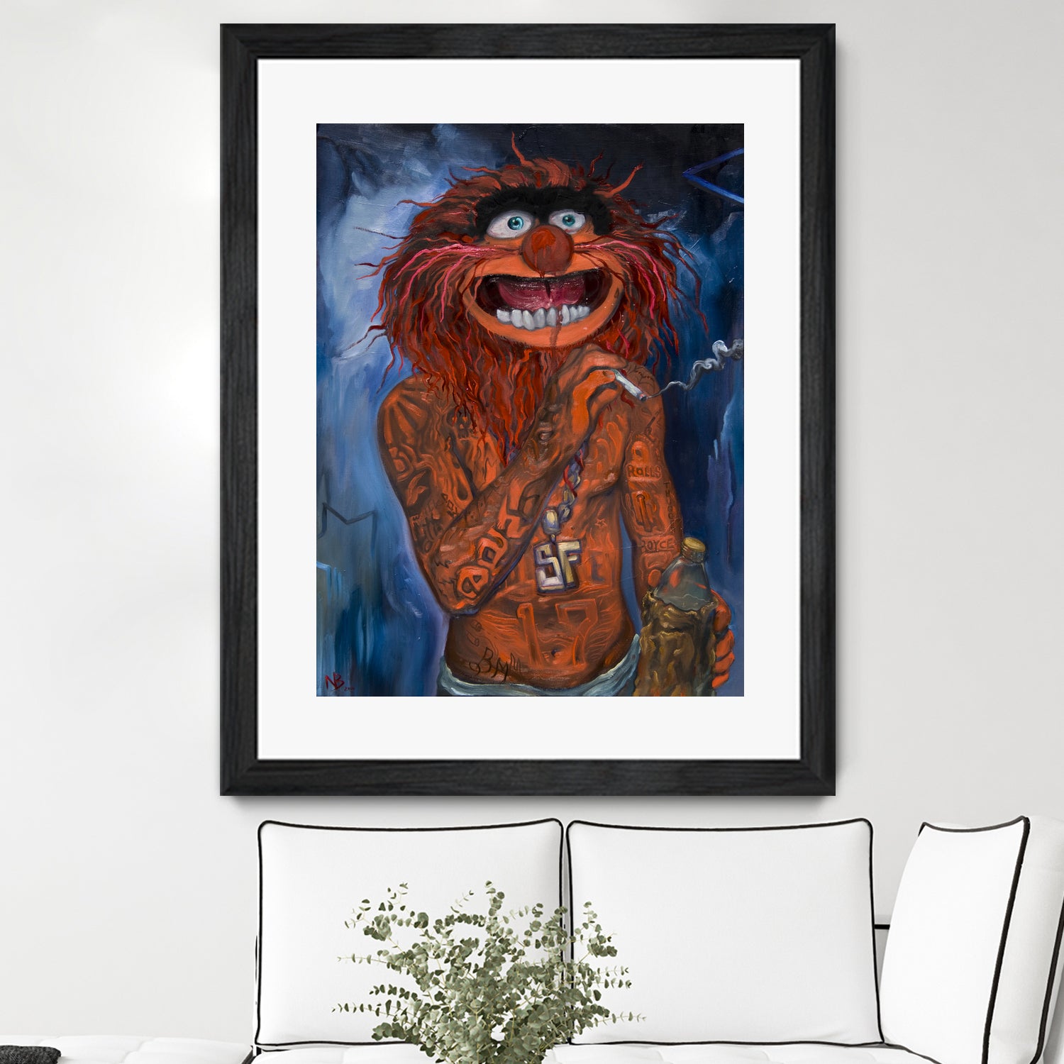 Lil Animal by Nick Beery on GIANT ART - orange mixed media