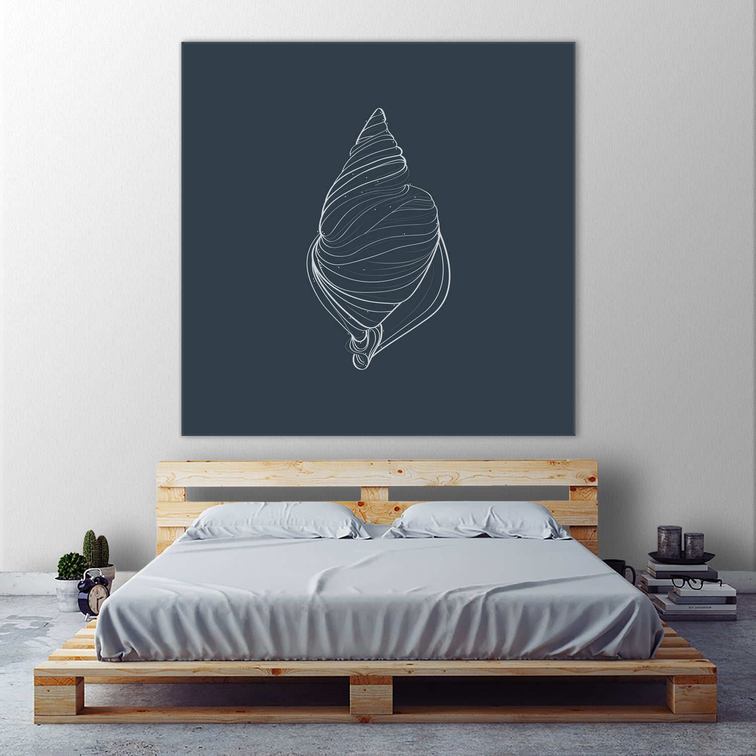 Shell by Alessandra Gagliano on GIANT ART - gray vector illustration