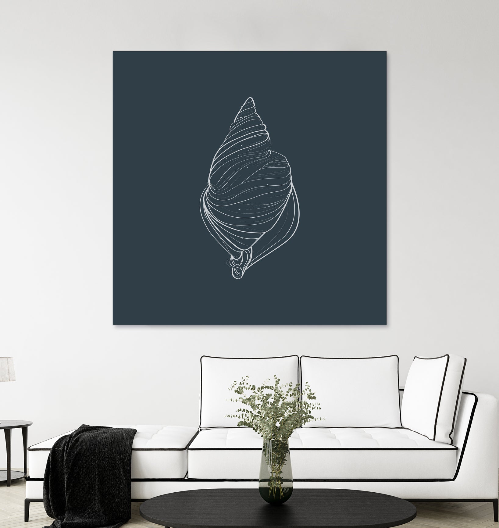 Shell by Alessandra Gagliano on GIANT ART - gray vector illustration