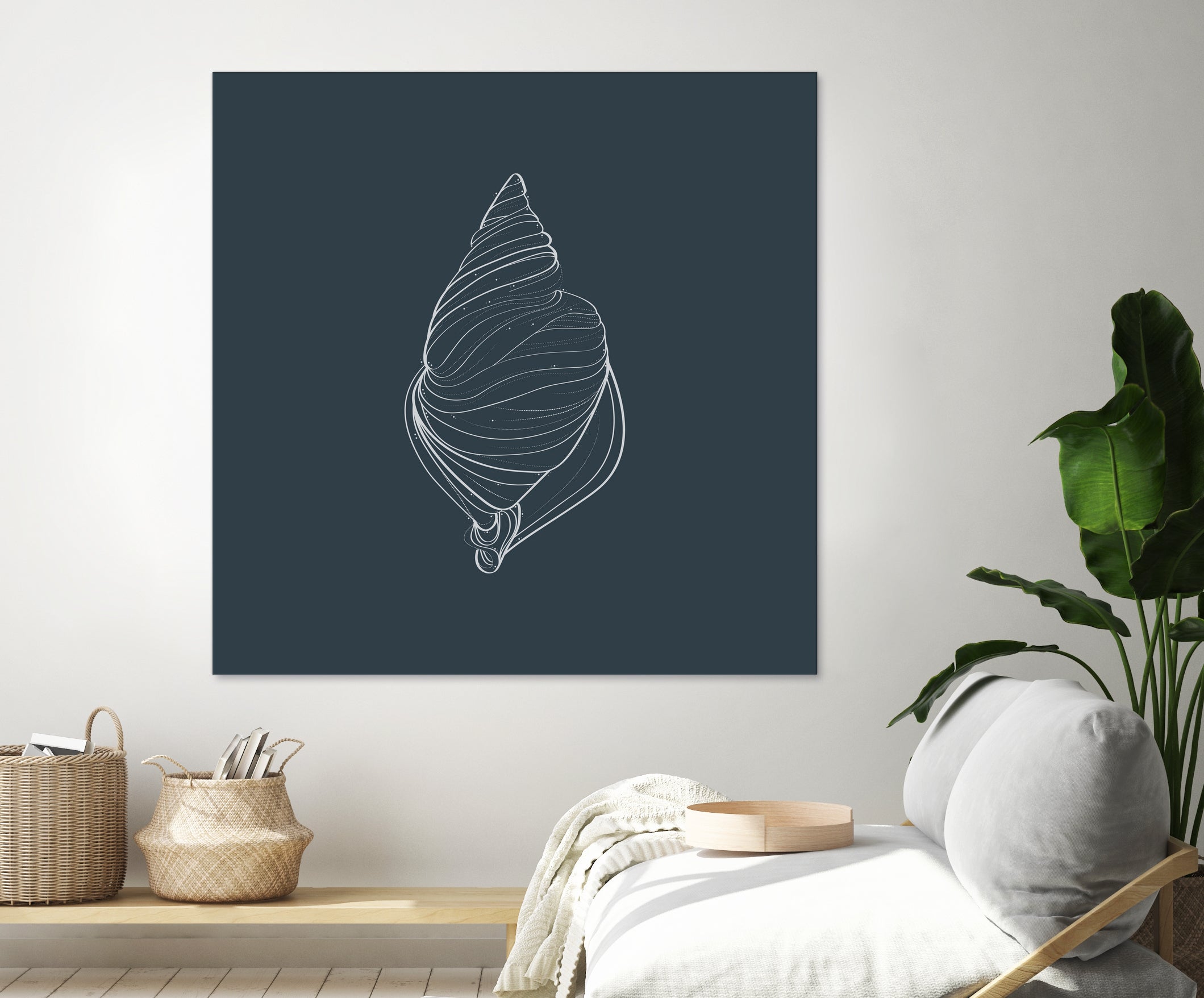 Shell by Alessandra Gagliano on GIANT ART - gray vector illustration