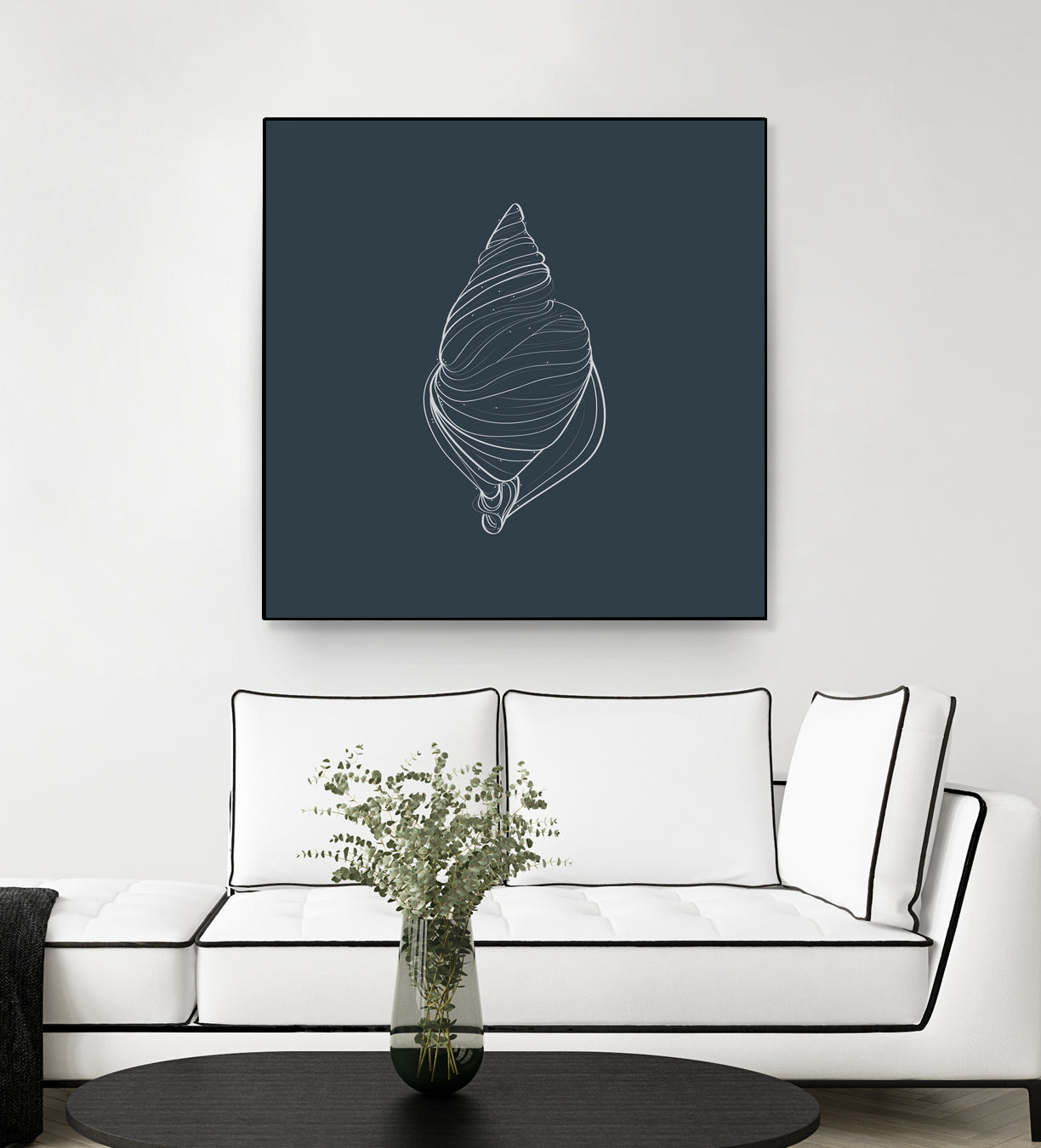 Shell by Alessandra Gagliano on GIANT ART - gray vector illustration