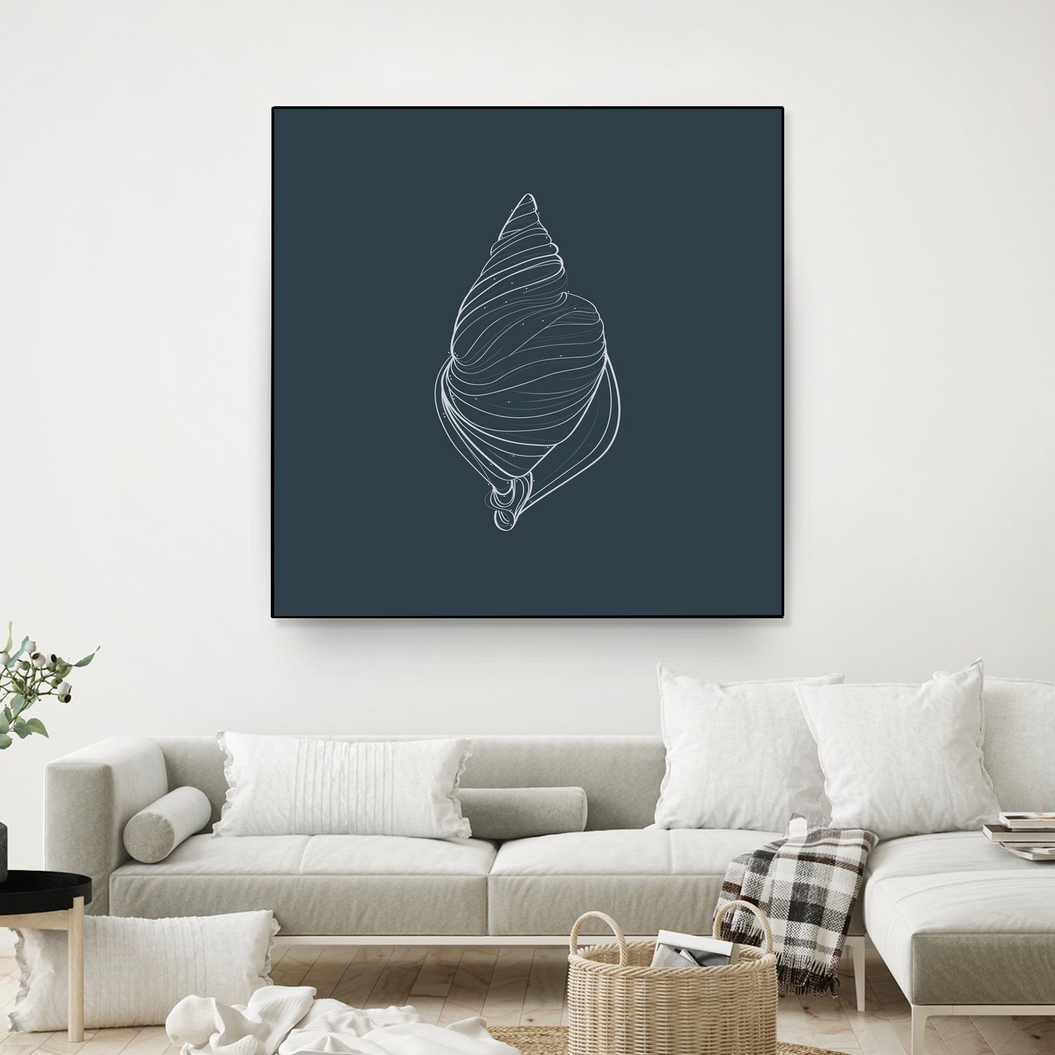 Shell by Alessandra Gagliano on GIANT ART - gray vector illustration