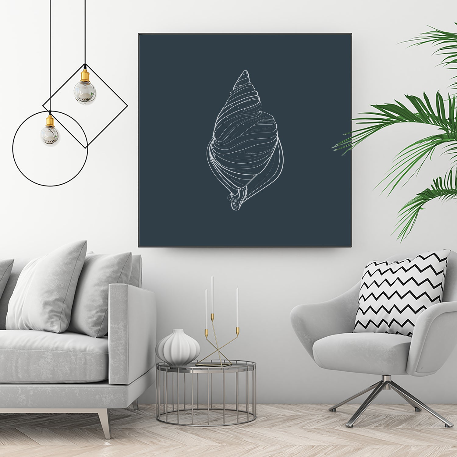 Shell by Alessandra Gagliano on GIANT ART - gray vector illustration