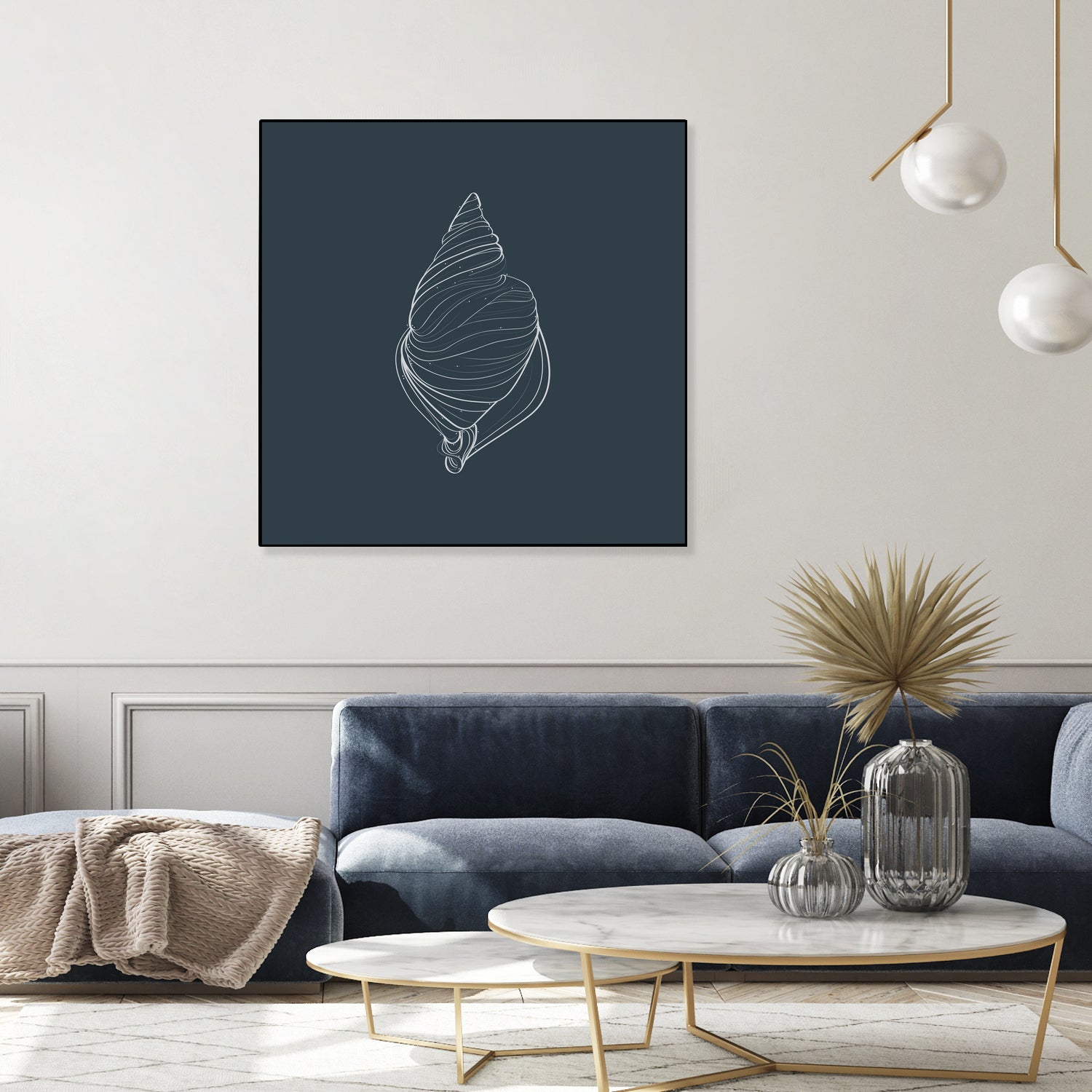 Shell by Alessandra Gagliano on GIANT ART - gray vector illustration