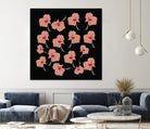 Delicate Hibiscus Flowers by Vanka Manitarka on GIANT ART - pink digital painting