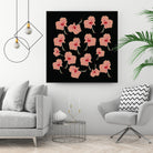 Delicate Hibiscus Flowers by Vanka Manitarka on GIANT ART - pink digital painting