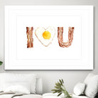 I Heart You Bacon and Egg by Olga Shvartsur on GIANT ART - yellow cartooning