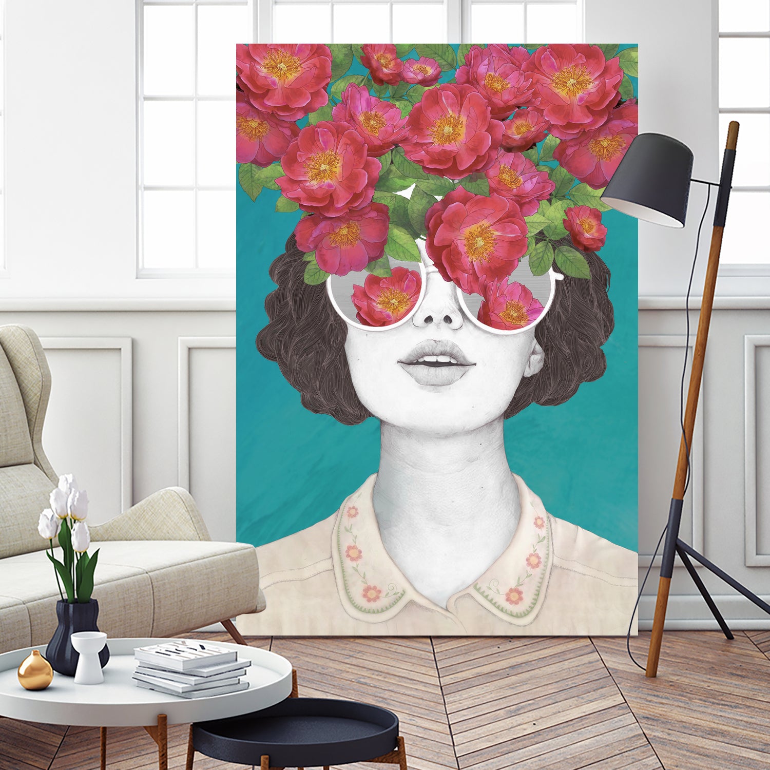 The optimist // rose tinted glasses by Laura Graves on GIANT ART - pink digital drawing