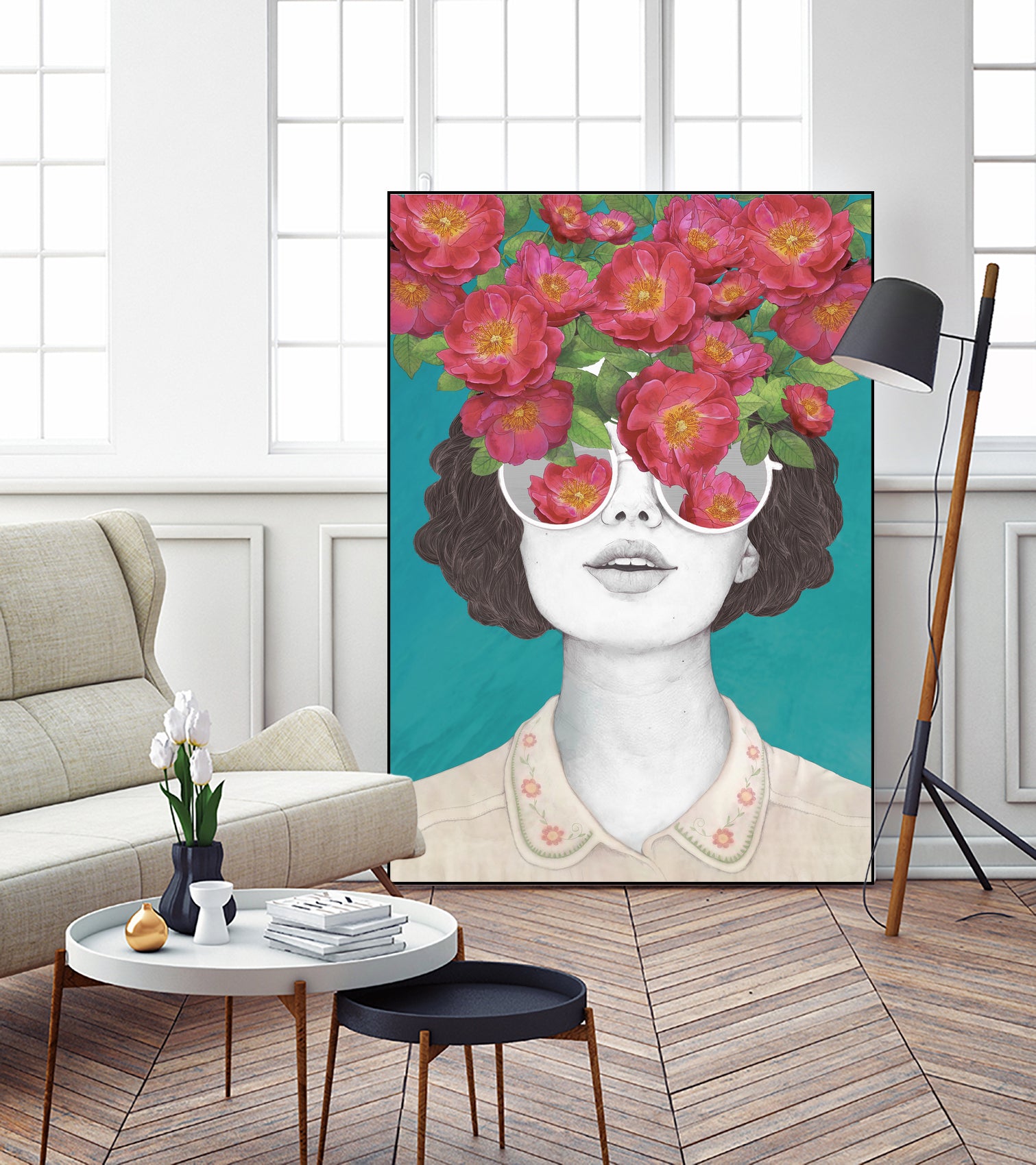 The optimist // rose tinted glasses by Laura Graves on GIANT ART - pink digital drawing