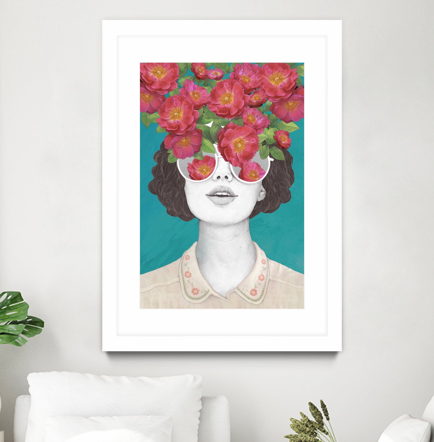 The optimist // rose tinted glasses by Laura Graves on GIANT ART - pink digital drawing