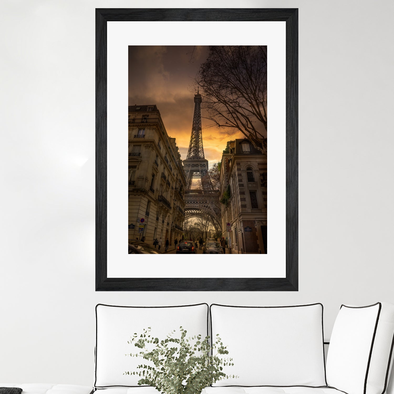 Eiffel Tower Gold Sky by Jose Crespo on GIANT ART - orange photo illustration