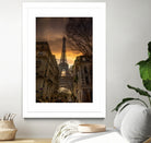 Eiffel Tower Gold Sky by Jose Crespo on GIANT ART - orange photo illustration