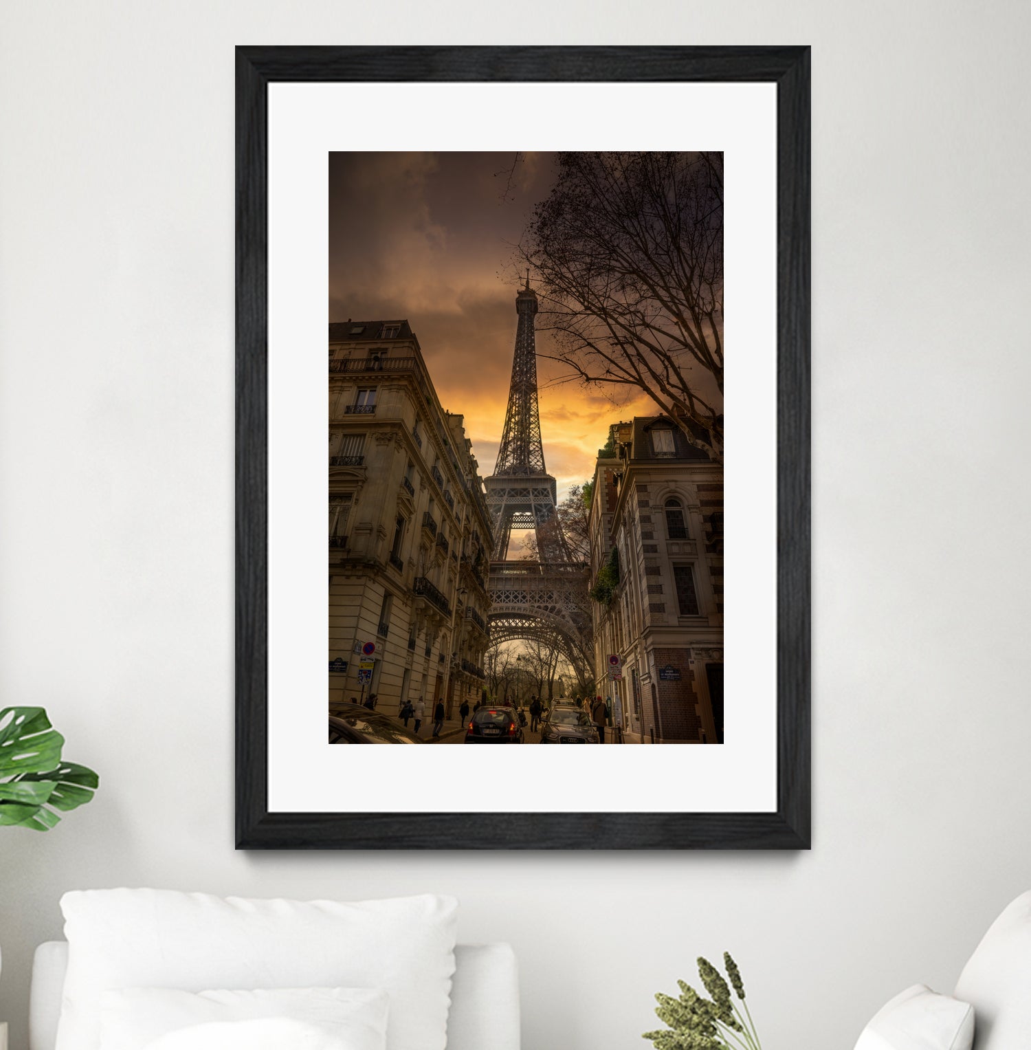 Eiffel Tower Gold Sky by Jose Crespo on GIANT ART - orange photo illustration