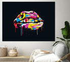 Colorful lips by Solti Balázs on GIANT ART - black digital painting