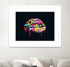 Colorful lips by Solti Balázs on GIANT ART - black digital painting