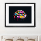 Colorful lips by Solti Balázs on GIANT ART - black digital painting