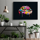 Colorful lips by Solti Balázs on GIANT ART - black digital painting