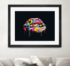 Colorful lips by Solti Balázs on GIANT ART - black digital painting