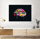 Colorful lips by Solti Balázs on GIANT ART - black digital painting