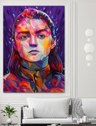 Pop Arya Stark by Alessandro Pautasso on GIANT ART - fuchsia digital painting