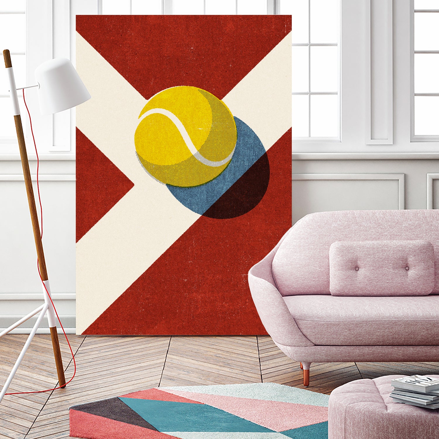 BALLS / Tennis (Clay Court) by Daniel Coulmann on GIANT ART - red digital painting