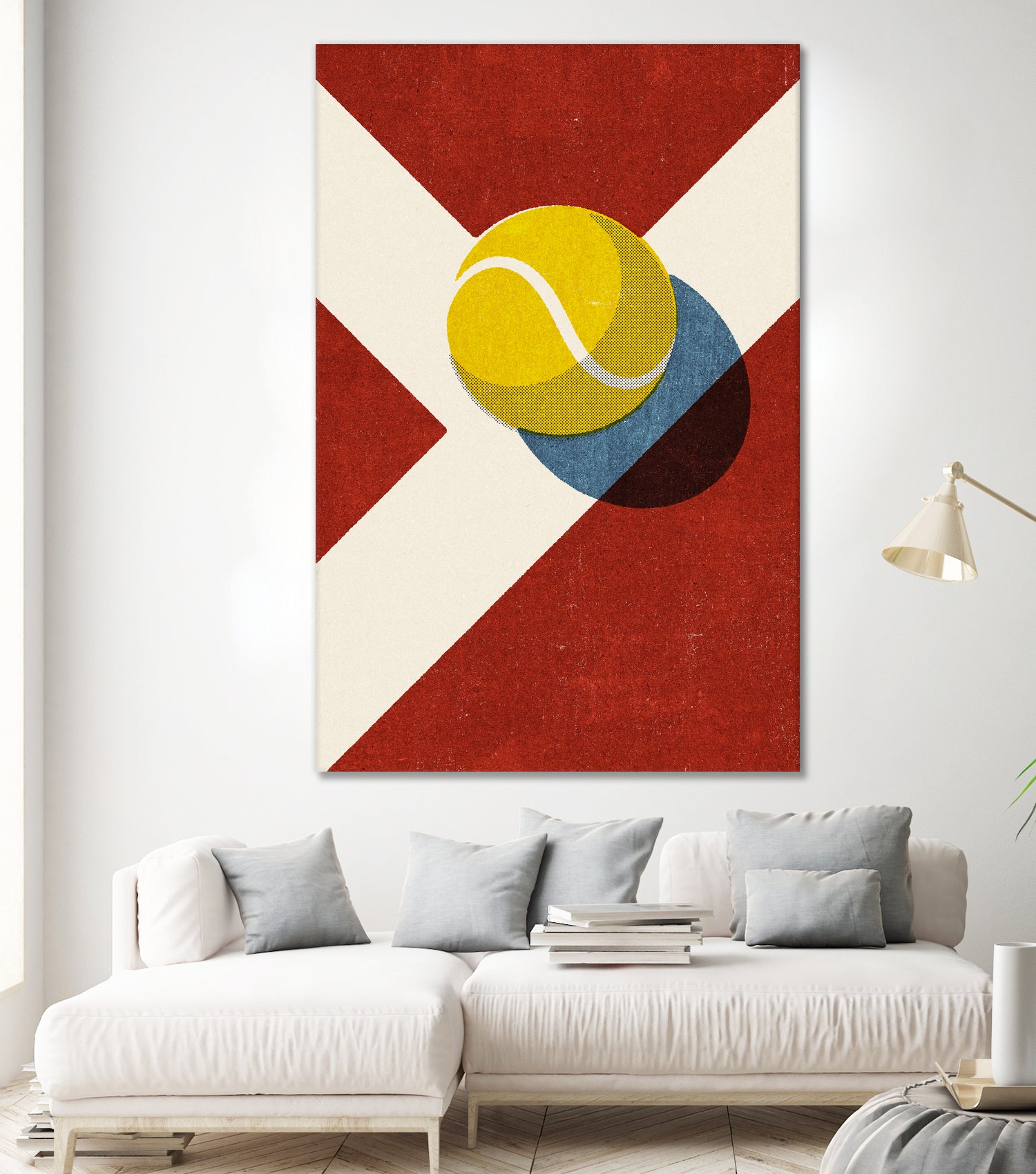 BALLS / Tennis (Clay Court) by Daniel Coulmann on GIANT ART - red digital painting