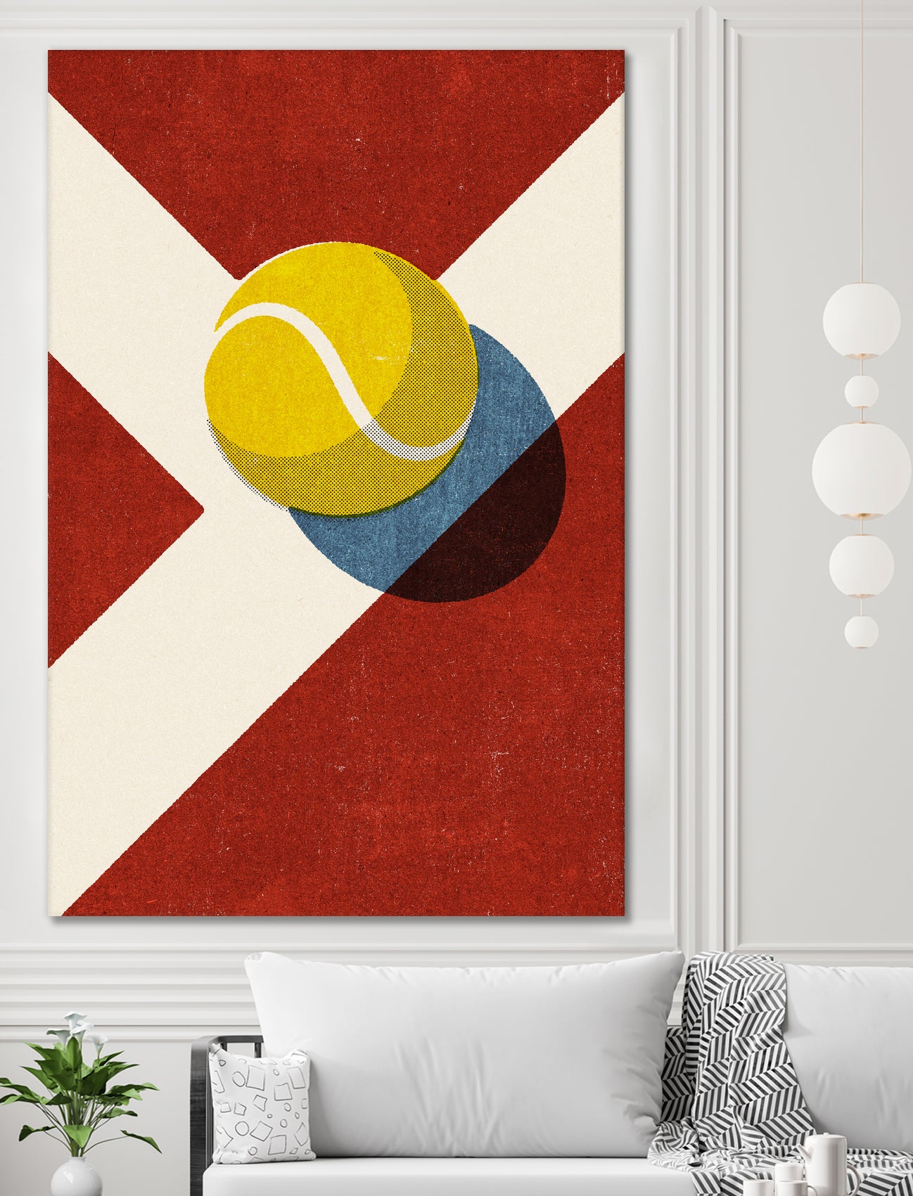 BALLS / Tennis (Clay Court) by Daniel Coulmann on GIANT ART - red digital painting