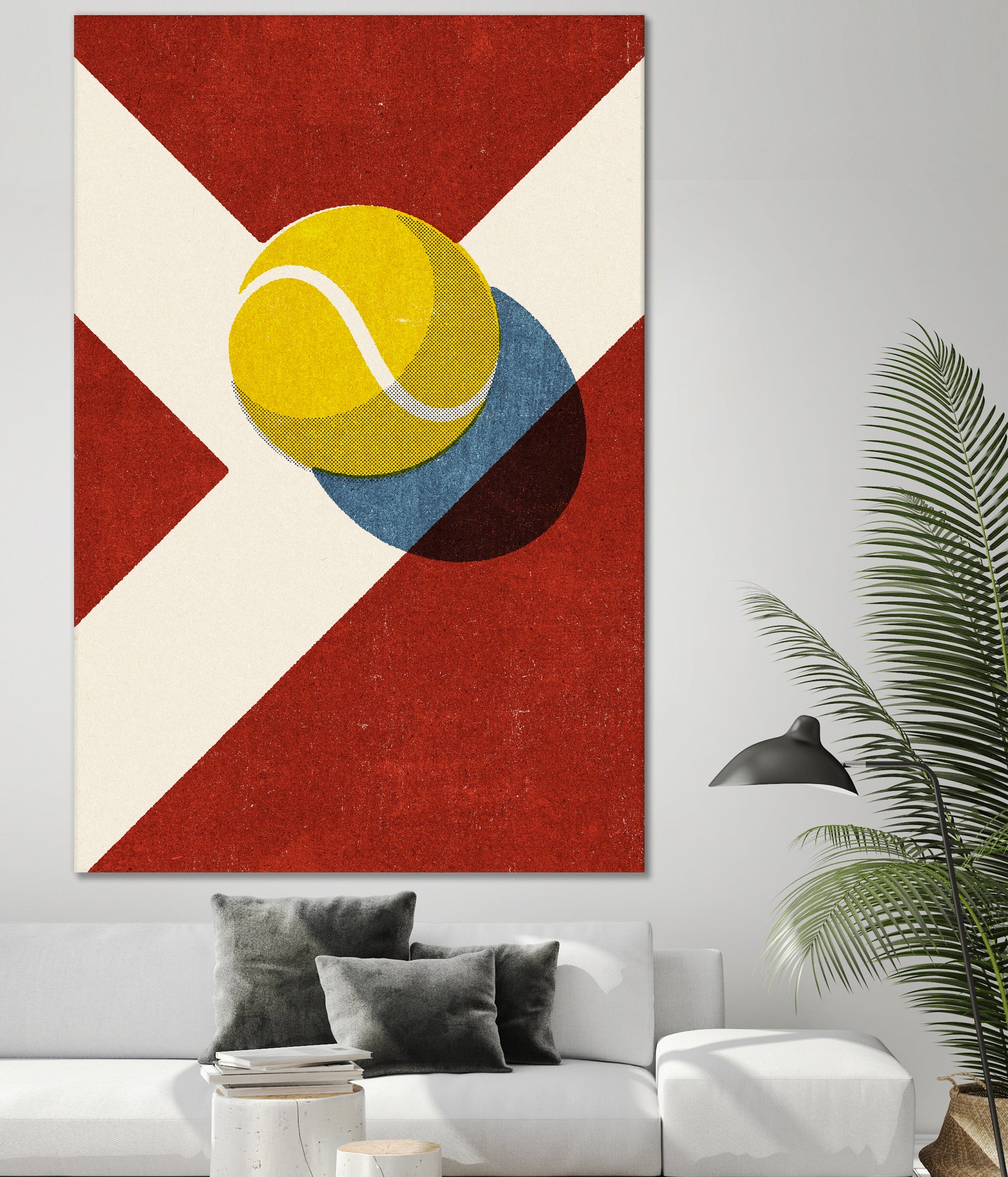 BALLS / Tennis (Clay Court) by Daniel Coulmann on GIANT ART - red digital painting