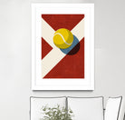 BALLS / Tennis (Clay Court) by Daniel Coulmann on GIANT ART - red digital painting