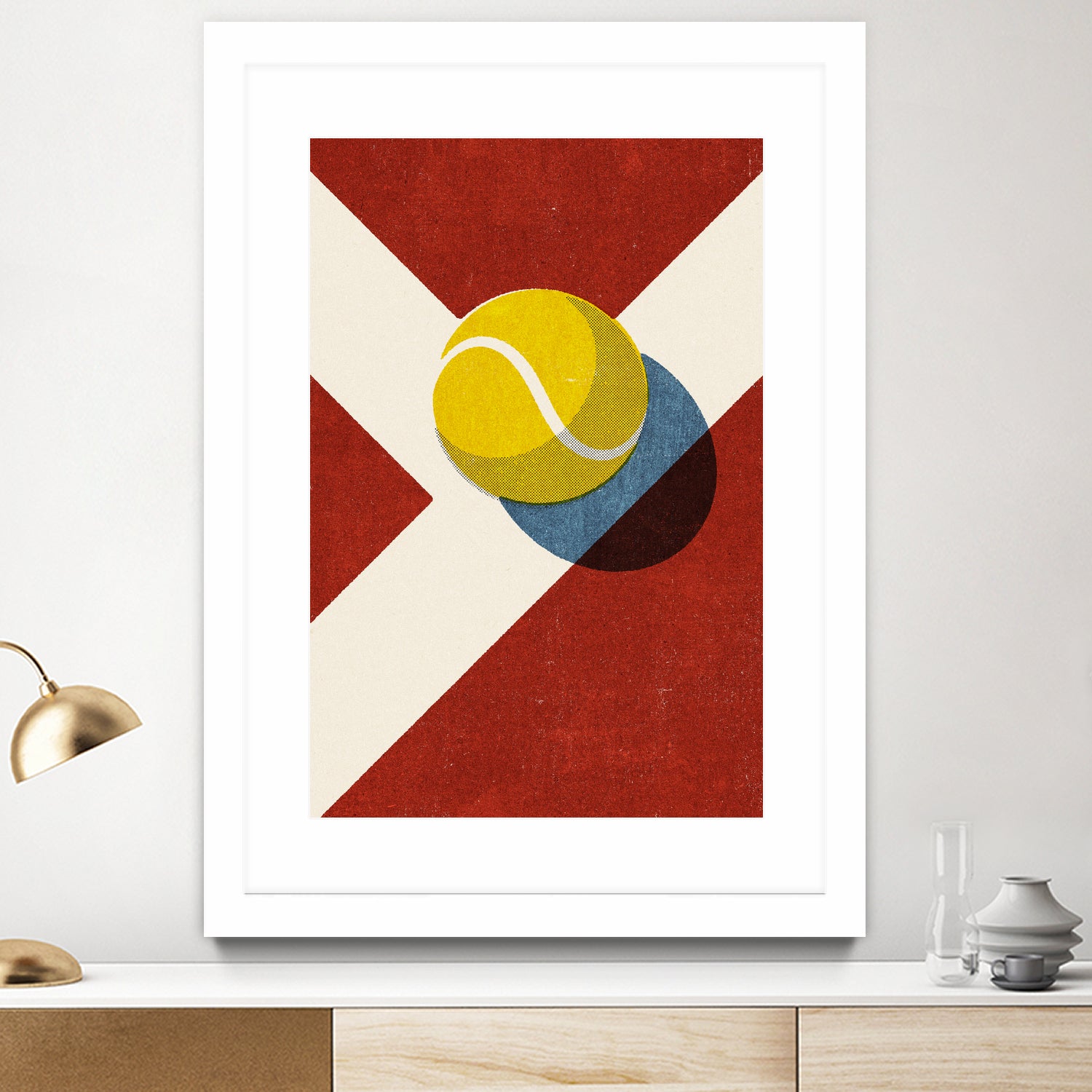 BALLS / Tennis (Clay Court) by Daniel Coulmann on GIANT ART - red digital painting