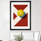 BALLS / Tennis (Clay Court) by Daniel Coulmann on GIANT ART - red digital painting