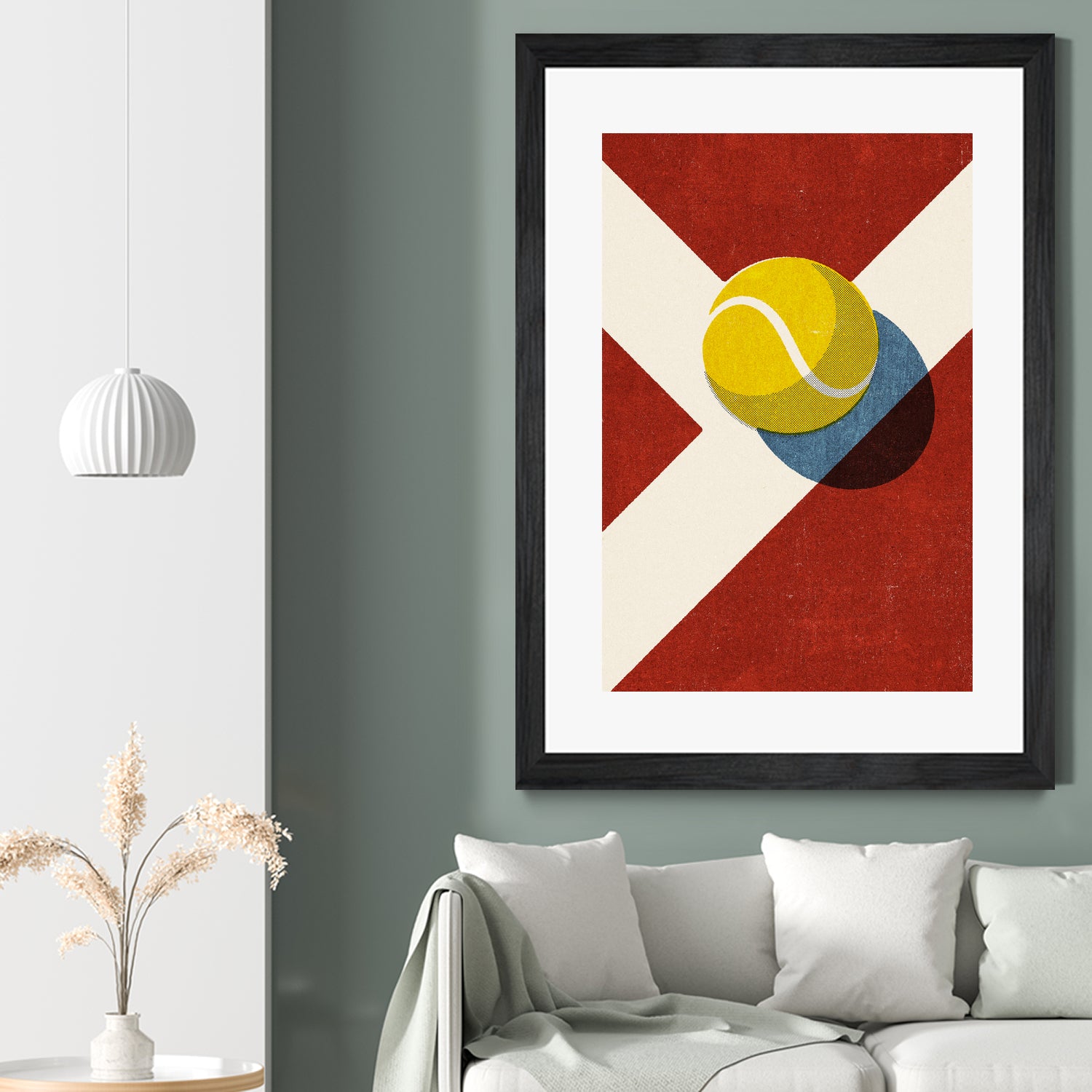 BALLS / Tennis (Clay Court) by Daniel Coulmann on GIANT ART - red digital painting