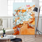 Santorini Vacay by Uma Gokhale on GIANT ART - orange photo illustration