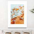 Santorini Vacay by Uma Gokhale on GIANT ART - orange photo illustration