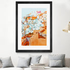 Santorini Vacay by Uma Gokhale on GIANT ART - orange photo illustration