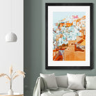 Santorini Vacay by Uma Gokhale on GIANT ART - orange photo illustration