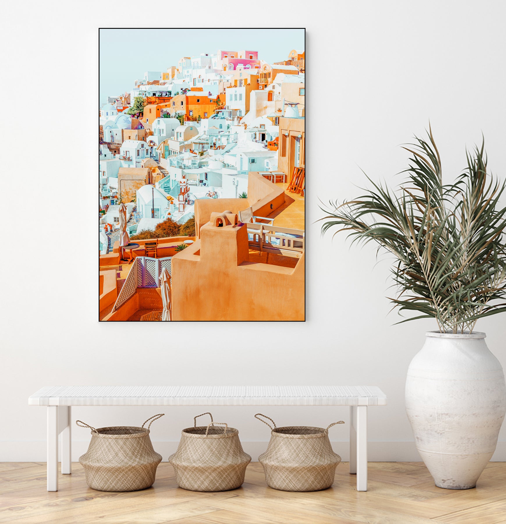 Santorini Vacay by Uma Gokhale on GIANT ART - orange photo illustration