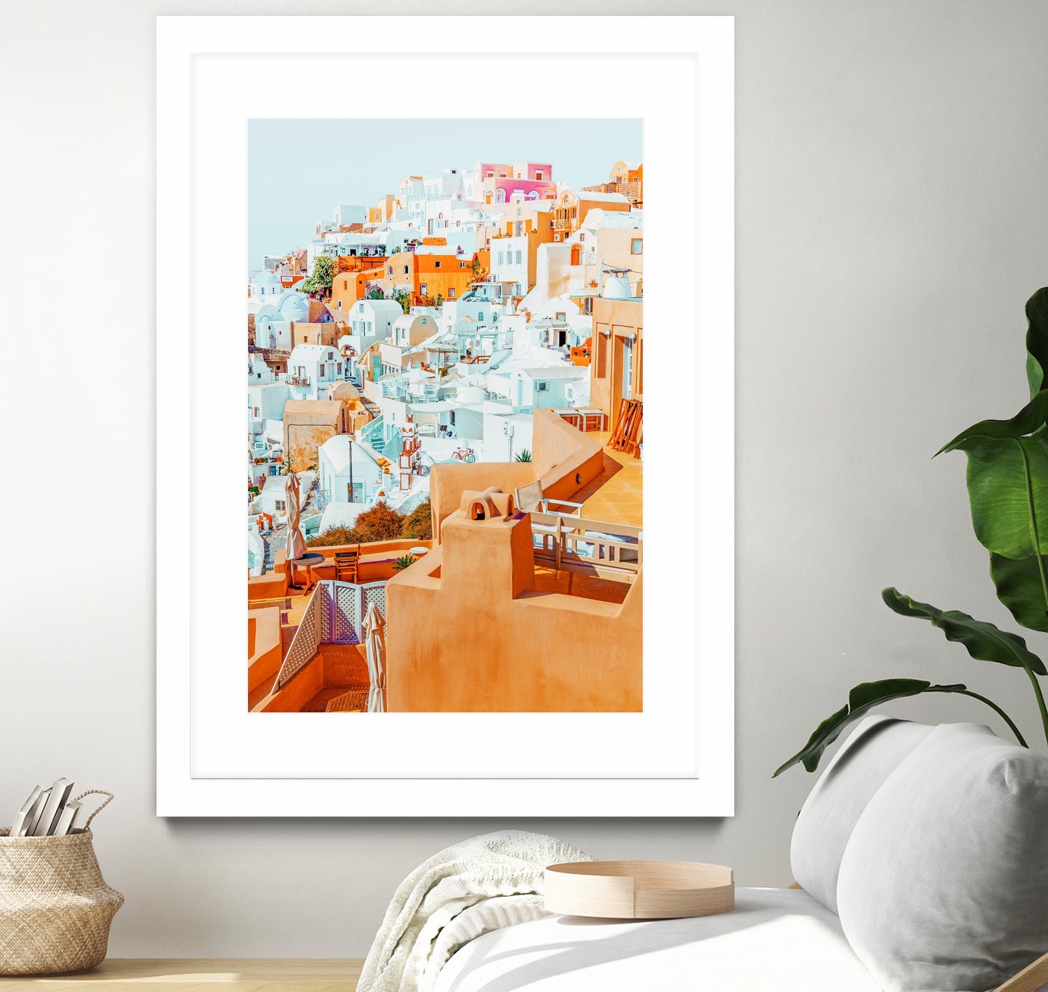 Santorini Vacay by Uma Gokhale on GIANT ART - orange photo illustration