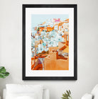 Santorini Vacay by Uma Gokhale on GIANT ART - orange photo illustration